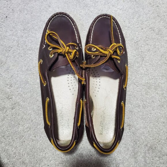 WIND RIVER WINDRIVER Deck Shoes Leather Loafers Boat Shoes Slip-On Brown Women 8 - Picture 8 of 11